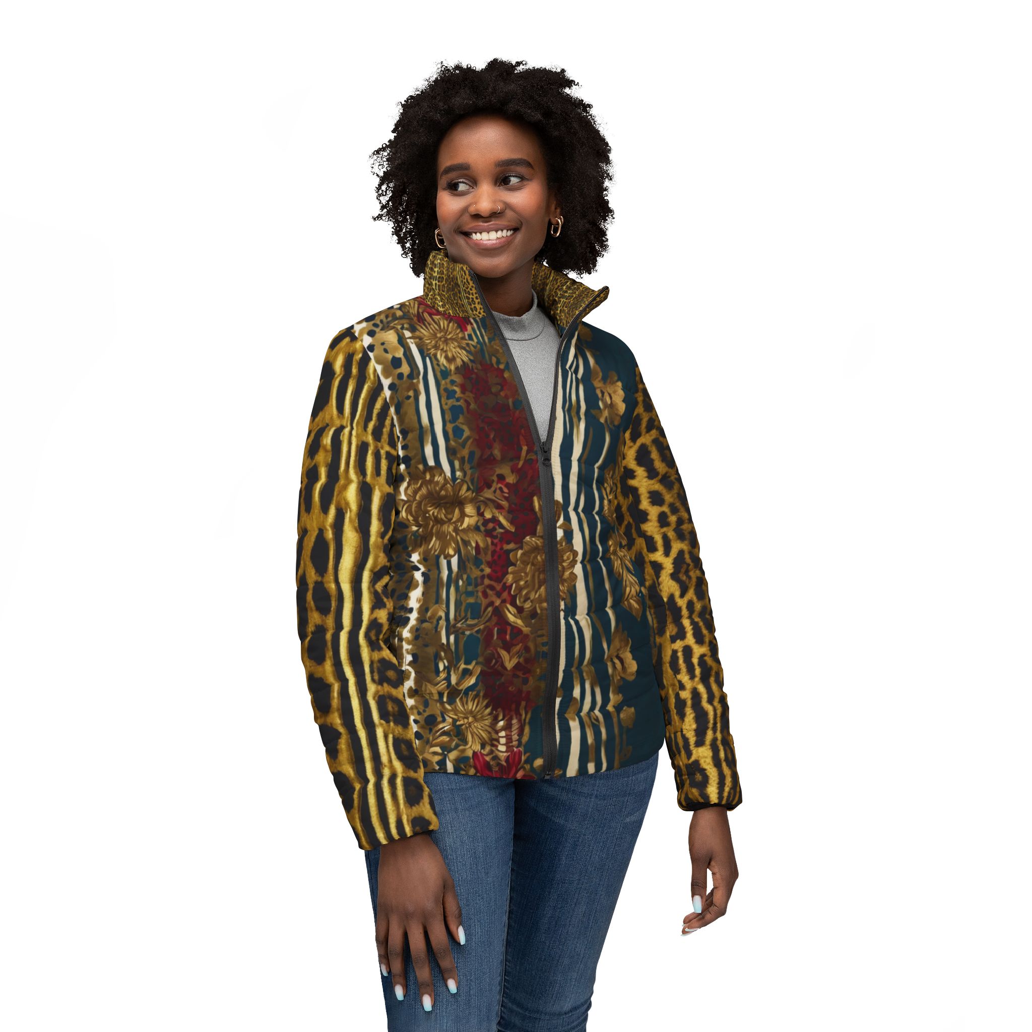 IM'Age Women’s Puffer Jacket (Teal) - Image 3
